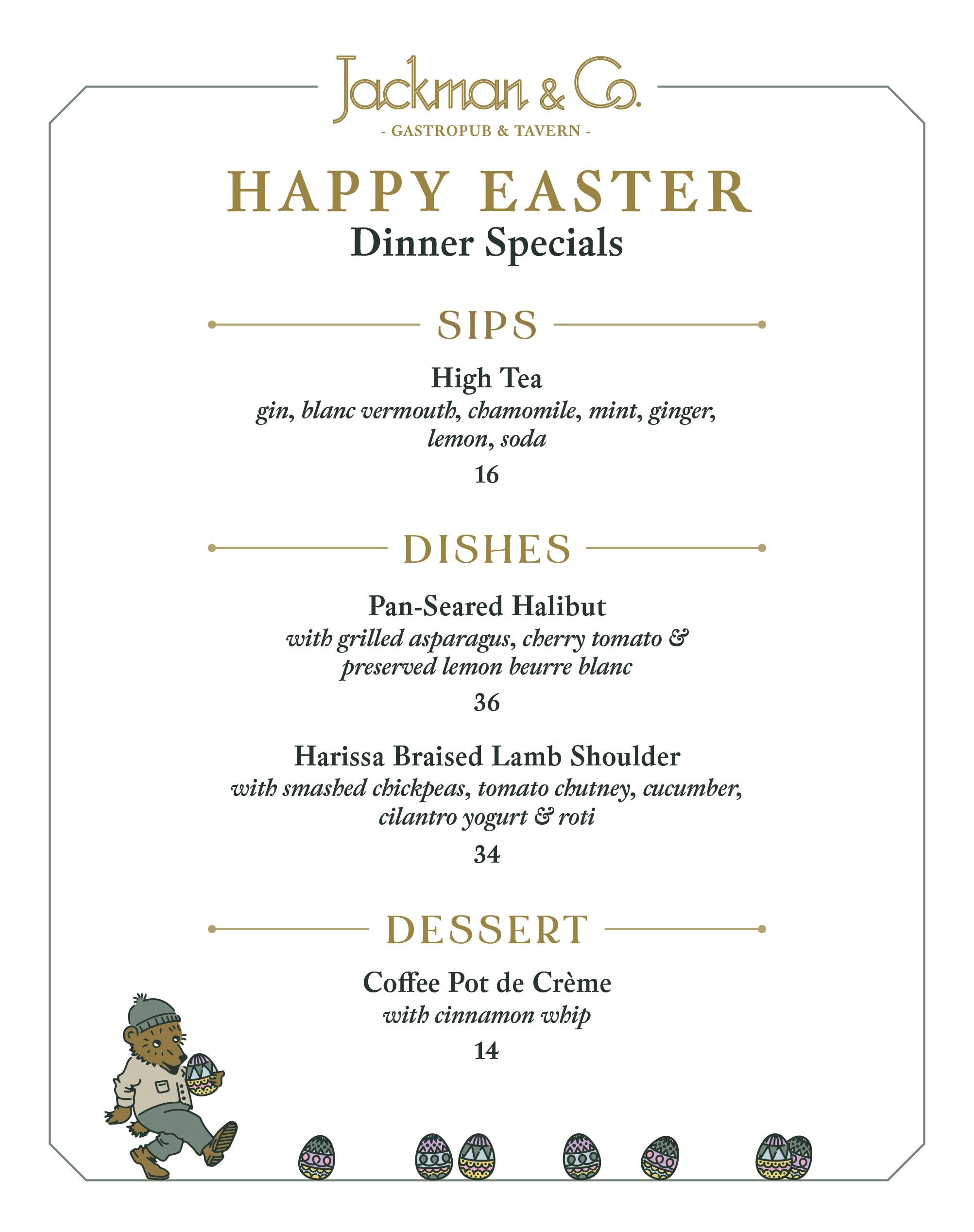 Easter menu